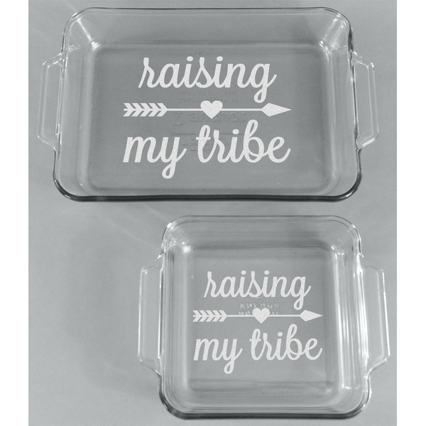 Tribe Quotes Glass Baking Dish Set - FRONT