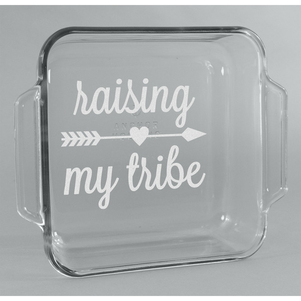 Custom Tribe Quotes Glass Cake Dish - 8in x 8in