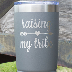 Tribe Quotes 20 oz Stainless Steel Tumbler - Grey - Double Sided
