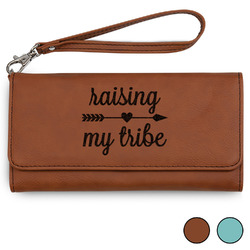 Tribe Quotes Ladies Leather Wallet - Laser Engraved