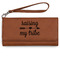Tribe Quotes Ladies Wallet - Leather - Rawhide - Front View