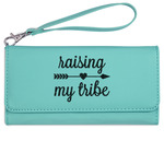 Tribe Quotes Ladies Leatherette Wallet - Laser Engraved- Teal