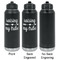 Tribe Quotes Laser Engraved Water Bottles - 2 Styles - Front & Back View