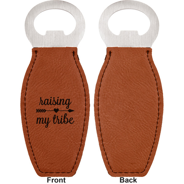 Tribe Quotes Leather Bar Bottle Opener - Front and Back (single sided)