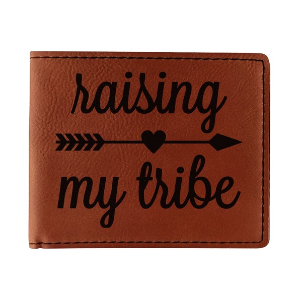 Custom Tribe Quotes Leatherette Bifold Wallet - Double Sided (Personalized)