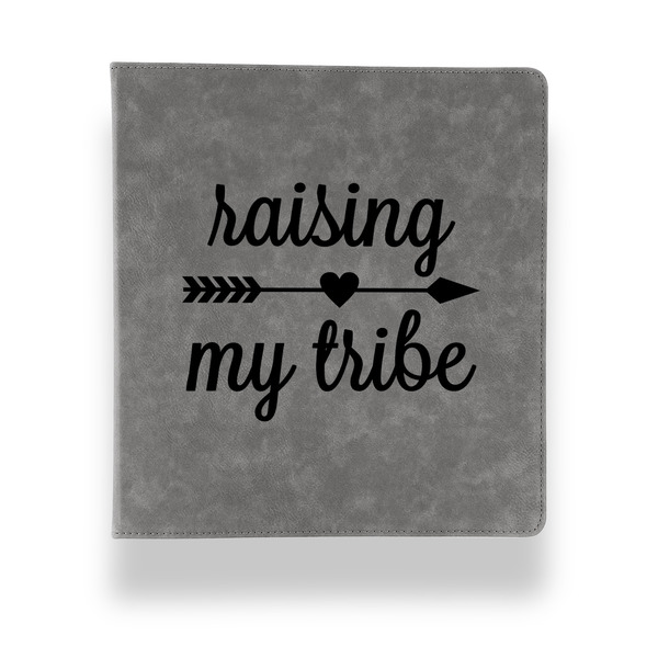 Tribe Quotes Leather Binder - 1" - Grey - Front View