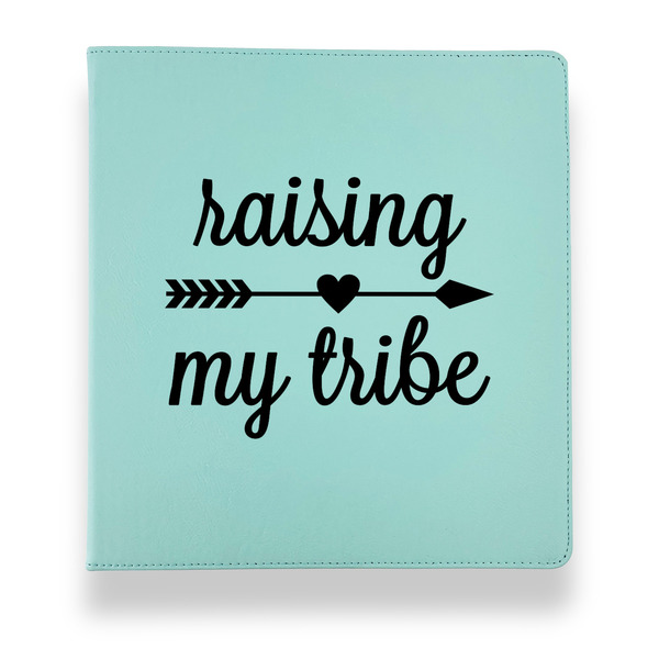 Custom Tribe Quotes Leather Binder - 1" - Teal
