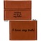 Tribe Quotes Leather Business Card Holder - Front Back