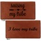 Tribe Quotes Leather Checkbook Holder Front and Back