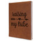 Tribe Quotes Leather Sketchbook - Large - Double Sided - Angled View