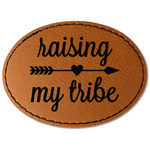 Tribe Quotes Faux Leather Iron On Patch - Oval