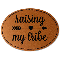 Tribe Quotes Faux Leather Iron On Patch - Oval
