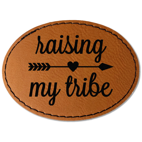 Custom Tribe Quotes Faux Leather Iron On Patch - Oval