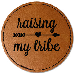 Tribe Quotes Faux Leather Iron On Patch - Round