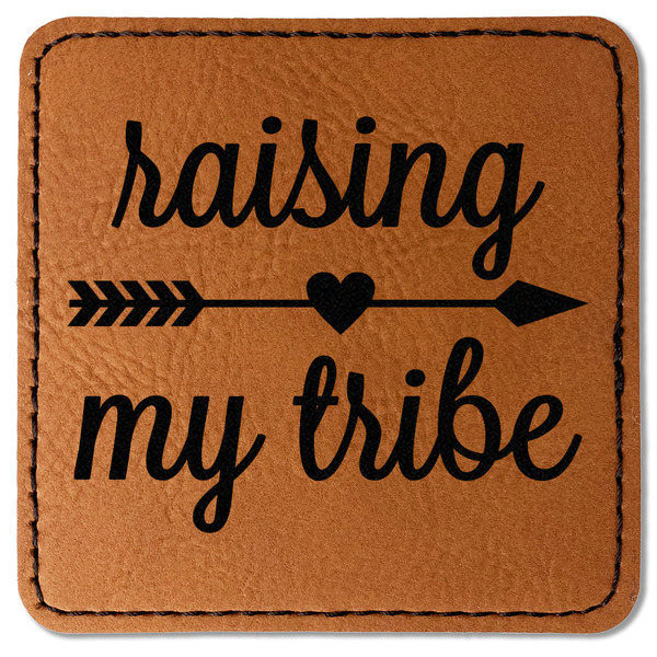 Custom Tribe Quotes Faux Leather Iron On Patch - Square