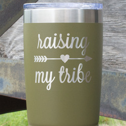 Tribe Quotes 20 oz Stainless Steel Tumbler - Olive - Double Sided