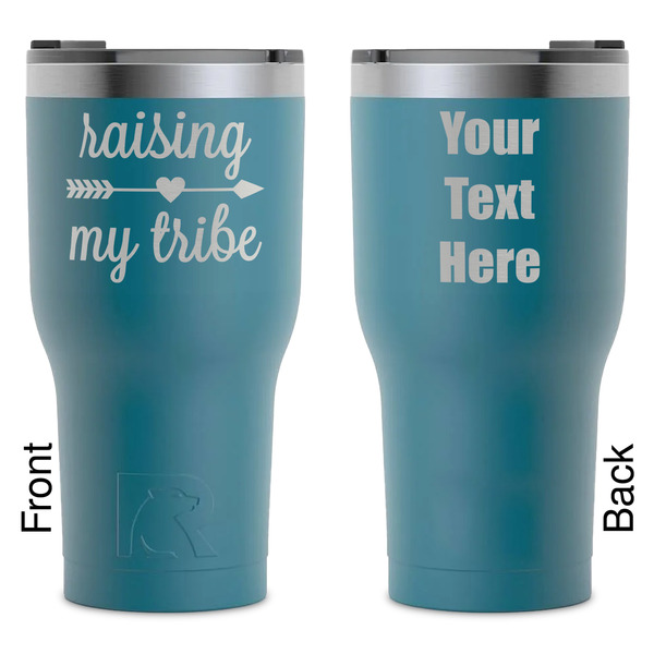 Custom Tribe Quotes RTIC Tumbler - Dark Teal - Laser Engraved - Double-Sided