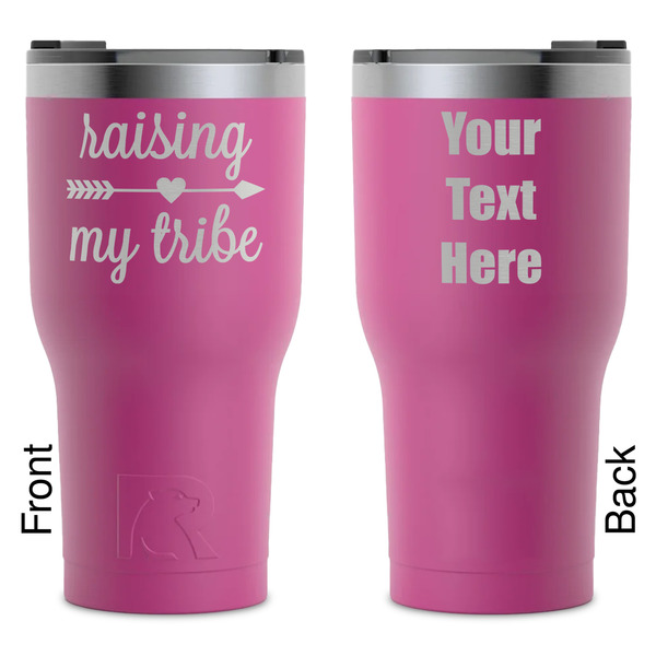 Custom Tribe Quotes RTIC Tumbler - Magenta - Laser Engraved - Double-Sided