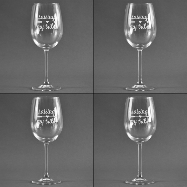 Tribe Quotes Set of Four Personalized Wineglasses (Approval)