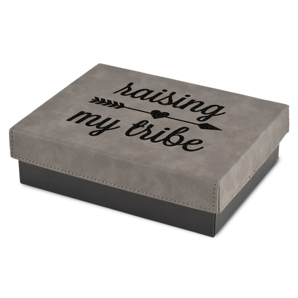 Custom Tribe Quotes Small Gift Box w/ Engraved Leather Lid