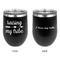 Tribe Quotes Stainless Wine Tumblers - Black - Double Sided - Approval