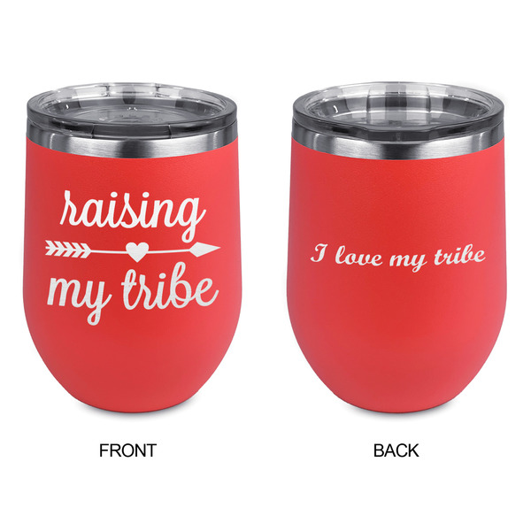 Tribe Quotes Stainless Wine Tumblers - Coral - Double Sided - Approval