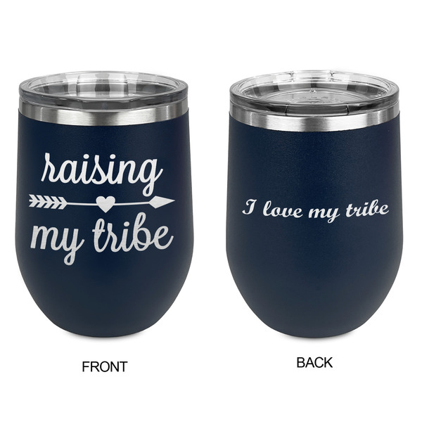 Tribe Quotes Stainless Wine Tumblers - Navy - Double Sided - Approval