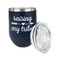 Tribe Quotes Stainless Wine Tumblers - Navy - Single Sided - Alt View