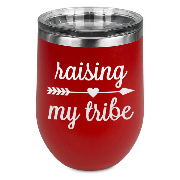 Custom Tribe Quotes Stemless Stainless Steel Wine Tumbler - Red - Single Sided