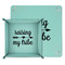 Tribe Quotes Teal Faux Leather Valet Trays - PARENT MAIN