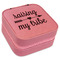 Tribe Quotes Travel Jewelry Boxes - Leather - Pink - Angled View