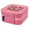 Tribe Quotes Travel Jewelry Boxes - Leather - Pink - View from Rear