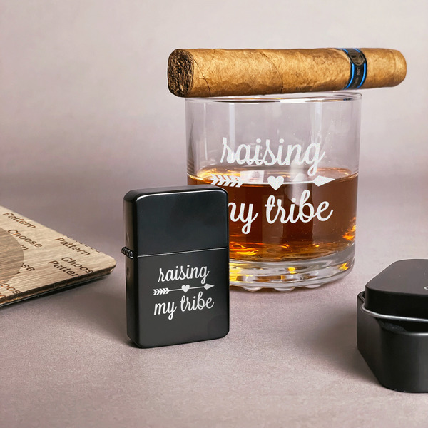 Tribe Quotes Windproof Lighters - Black - In Context