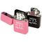 Tribe Quotes Windproof Lighters - Black & Pink - Open