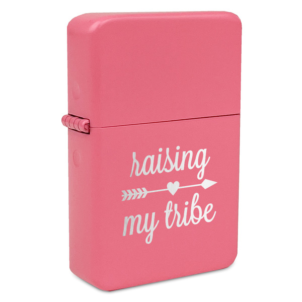 Custom Tribe Quotes Windproof Lighter - Pink - Double Sided