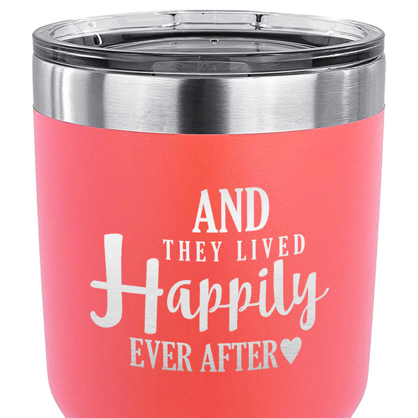 Wedding Quotes and Sayings 30 oz Stainless Steel Ringneck Tumbler - Coral - CLOSE UP