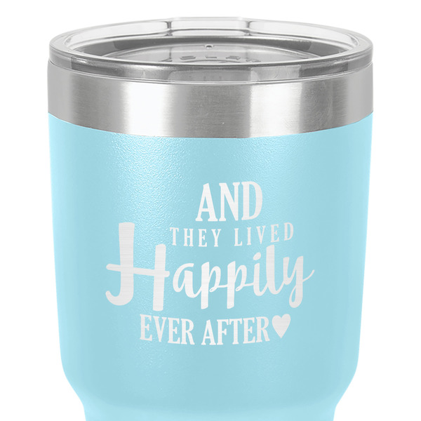 Wedding Quotes and Sayings 30 oz Stainless Steel Ringneck Tumbler - Teal - Close Up