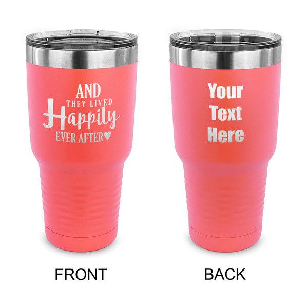 Custom Wedding Quotes and Sayings 30 oz Stainless Steel Tumbler - Coral - Double Sided