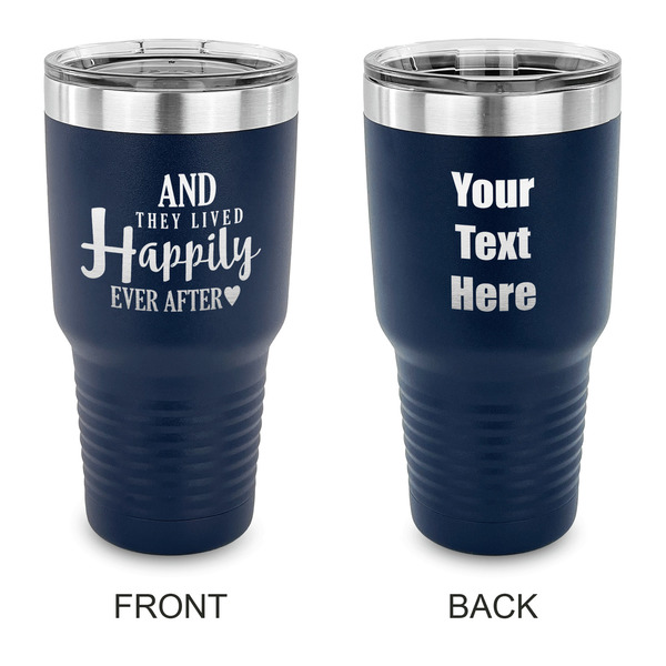 Custom Wedding Quotes and Sayings 30 oz Stainless Steel Tumbler - Navy - Double Sided