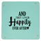 Wedding Quotes and Sayings 9" x 9" Teal Leatherette Snap Up Tray - APPROVAL