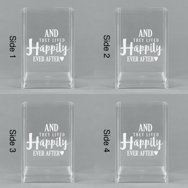 Wedding Quotes and Sayings Acrylic Pen Holder - All Sides