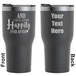 Wedding Quotes and Sayings RTIC Tumbler - Black - Engraved Front & Back (Personalized)