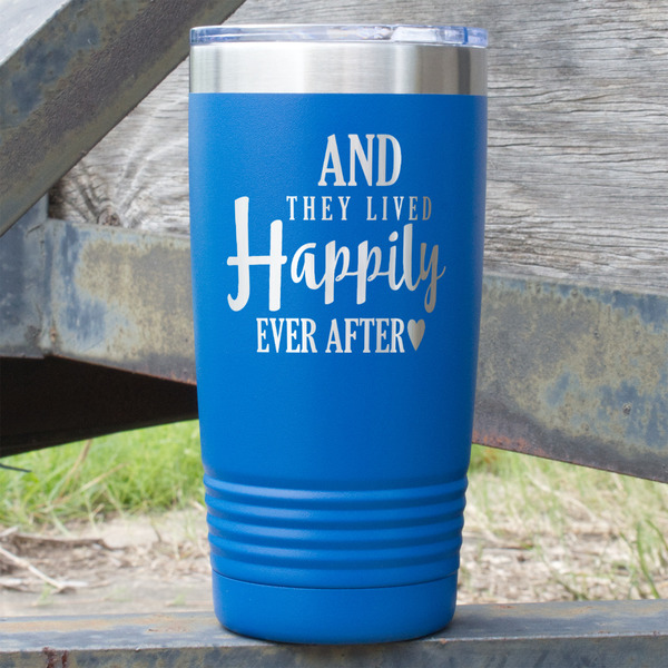 Custom Wedding Quotes and Sayings 20 oz Stainless Steel Tumbler - Royal Blue - Single Sided