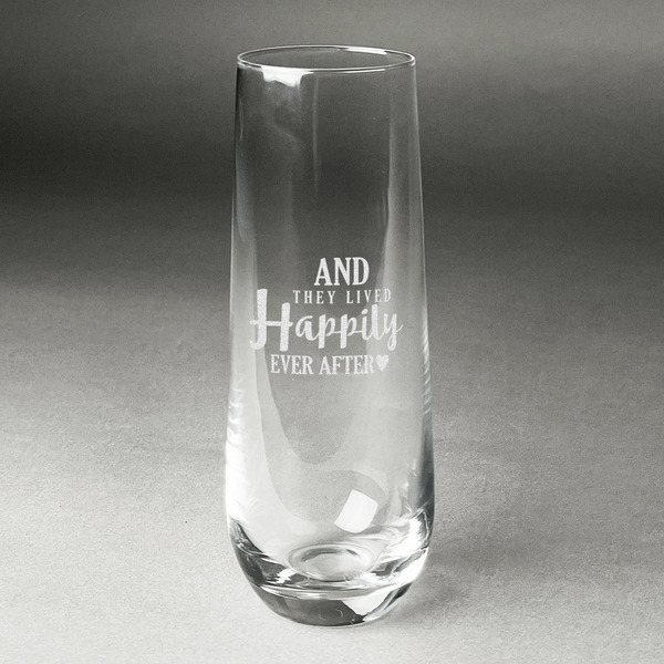 Custom Wedding Quotes and Sayings Champagne Flute - Stemless Engraved - Single