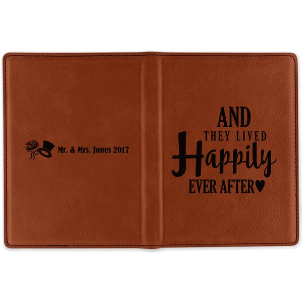 Wedding Quotes and Sayings Cognac Leather Passport Holder Outside Double Sided - Apvl