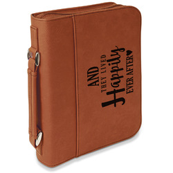 Wedding Quotes and Sayings Leatherette Book / Bible Cover with Handle & Zipper