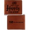 Wedding Quotes and Sayings Cognac Leatherette Bifold Wallets - Front and Back