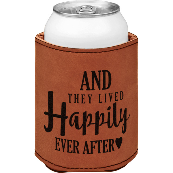 Custom Wedding Quotes and Sayings Leatherette Can Sleeve - Single Sided