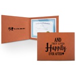 Wedding Quotes and Sayings Leatherette Certificate Holder (Personalized)