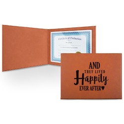 Wedding Quotes and Sayings Leatherette Certificate Holder - Front